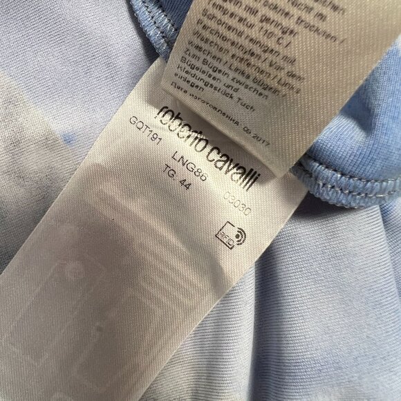 Roberto Cavalli Araki Printed Floral Dress Gathered Mini Multicolor 44  US 10 - Picture 15 of 16